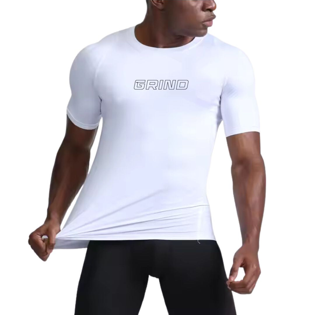 T-shirt de Compression – Blanc Dri-Fit