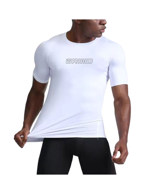 T-shirt de Compression – Blanc Dri-Fit